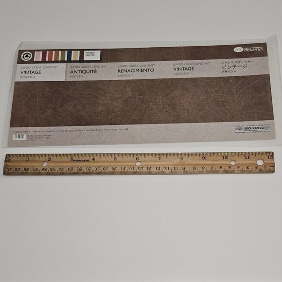 NEW Creative Memories Jumbo Great Lengths 1 Sticker Sheet Vintage Designs II - Picture 3 of 4